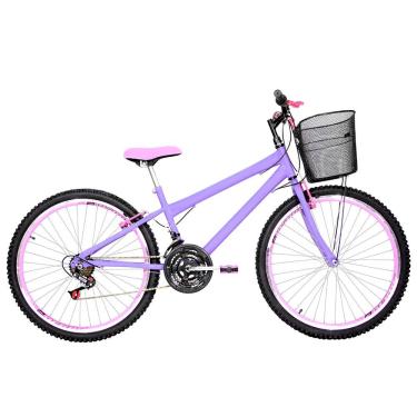 Imagem de Bicicleta Feminina Aro 26 Rbx Aero 18 Marchas Cor Lilás E Rosa