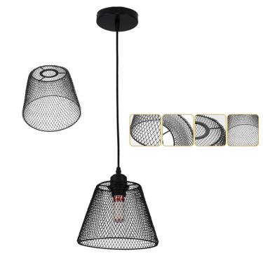 Imagem de Lustre Cupula Abajur Pendente Casa Sala Quarto Copa Decoraçao Iluminaçao Teto Metal