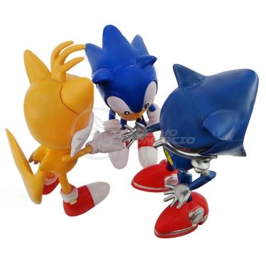 Imagem de Kit 3 Bonecos Metal, Tails, Sonic 16Cm Videogame 4