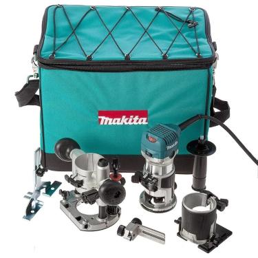 Imagem de Tupia Eletronica 6mm Industrial 710w Com Adaptador Coletor Bolsa Acessórios Rt0700cx2 110v Makita