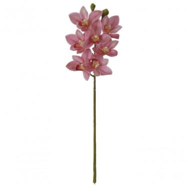 Imagem de Haste Flor Orquidea Cymbidium C-coat Real Toque X7 Rosa 67cm