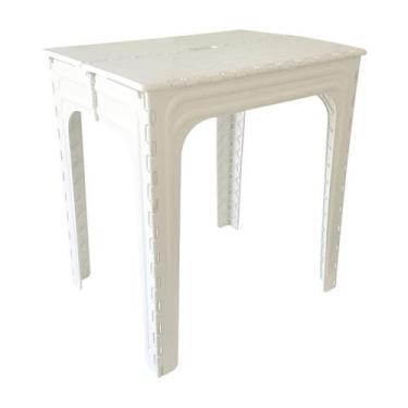 Imagem de Mesa de Plástico Dobrável Americana Branca - Antares