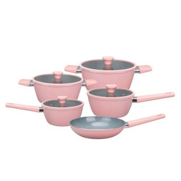 Imagem de Jogo De Panelas 5 Peca- Revestimento Ceramico ROSA - BACCANI - BACCANI