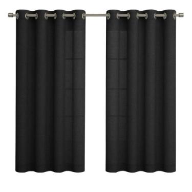 Imagem de Cortina Rústica De Linho Para Sala 3,00m x 1,60m Toque Natural Texturi