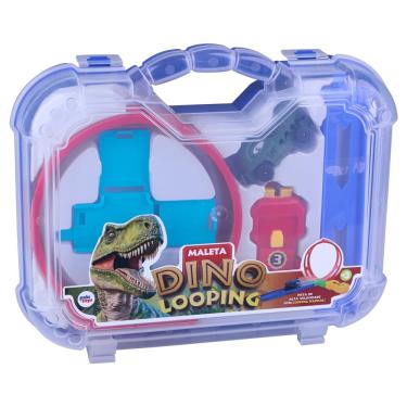 Imagem de Maleta Dino Looping Pakitoys 1565 Brinquedo Maleta Dino Looping Pakitoys 1565