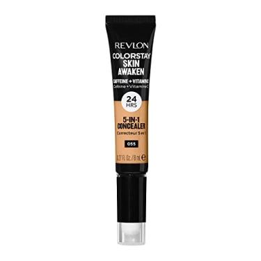 Imagem de REVLON Colorstay Skin Awaken Corretivo 5 Em 1, Maquiagem Facial Leve, Cremosa E Duradoura Com Cafeína Vitamina C, Para Imperfeições, Olheiras Vermelhidão, 055 Coffee, 0,27 Fl Oz