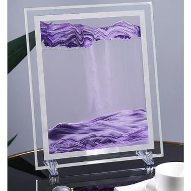 Imagem de ORDERSOON Paisagens De Areia Profundas Em 3D, Arte Movimento, Imagem Com Movimento Líquido Para Adultos E Crianças, Brinquedos Mesa, Decoração Casa Escritório (Roxo)