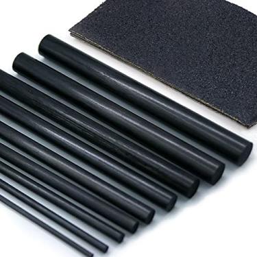 Imagem de FishTrip Kit Completo Para Reparo De Varas Pesca, 10 Fibra Carbono Com 5 Lixas, Construção Fundição Em Água Salgada E Doce