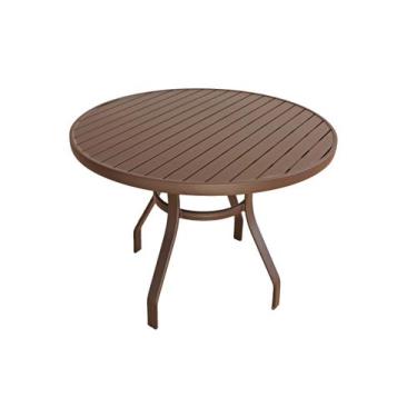 Imagem de Mesa redonda com 90cm de diâmetro em alumínio - Sarah Móveis