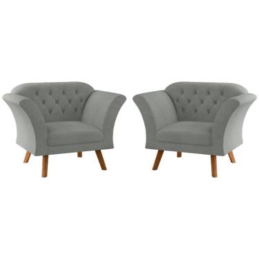 Imagem de Conjunto Poltrona Decorativa Roseira Linha Grafite