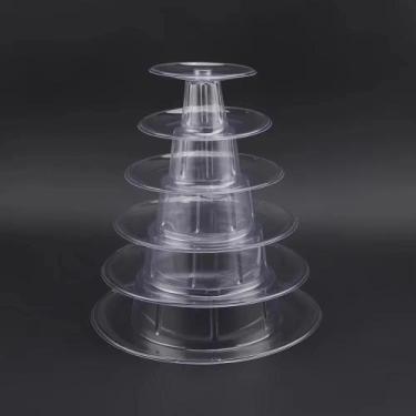 Imagem de Suporte De Bolo De Macaron De 6 Camadas, Suporte De Cupcake Em PVC, To