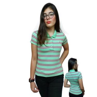 Imagem de Babylook gola polo feminina - H. MAJONI, G, Verde
