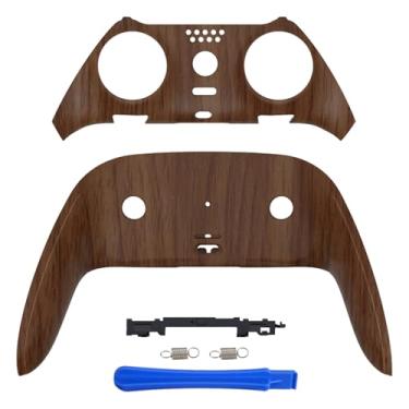 Imagem de eXtremeRate Capa Decorativa Superior E Inferior Compatível Com Controle Ps5 Edge, Faça Você Mesmo, Clipe Frontal Traseiro, Placas De Madeira Personalizadas
