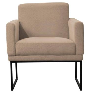 Imagem de Poltrona Decorativa Juliette Suede Com Armação Preta Metal