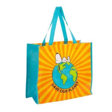 Imagem de Sacola Ráfia Reutilizável Retornável Snoopy Oficial - SEMAX, Modelo