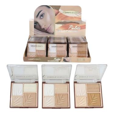 Imagem de Paleta De Iluminadores Maquiagem Sarah's Beauty S6425, Paleta B