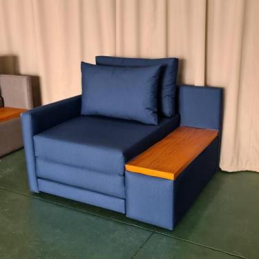 Imagem de Poltrona Cama Solteiro com Tampo Lateral Direito Tecido Acquablock 108