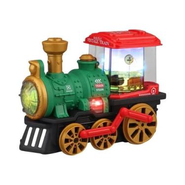 Imagem de Locomotiva Elétrica De Brinquedo Para Meninos, Locomotiva a Vapor Com 