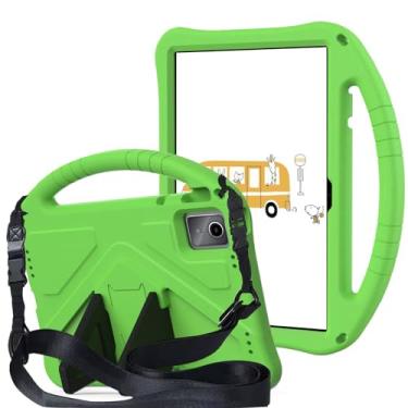 Imagem de QYiiD Capa infantil para Lenovo Tab M11 /Tab K11 27.9 cm 2024, proteção leve com alça conversível e alça de ombro infantil para Lenovo M11 (TB330FU / TB330XU), verde