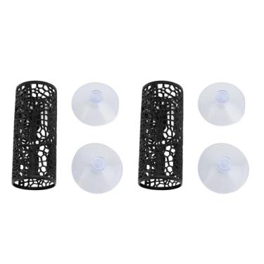 Imagem de 2pcs peixe túnel brinquedo com ventosa oco out túnel nadar tubo para a decoração do aquário