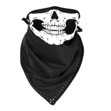 Imagem de Mascara Bandana Caveira Skull Preto E Branco - Protetor - Pro tork