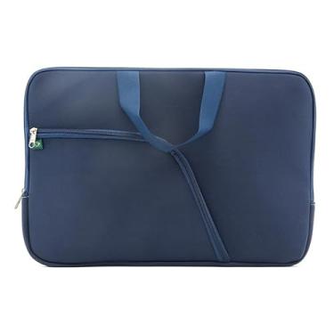Imagem de Capa de Notebook Preta com Bolso 14/15/17 Polegadas Bolsa Resistente Casual(Azul,14.1)