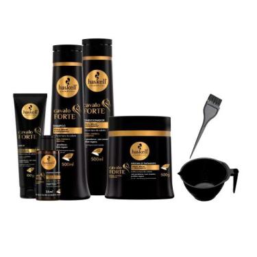 Imagem de KIT Haskell Cavalo Forte Shp, Cond, Másc, Leav e Compl 500ml Cumbuca