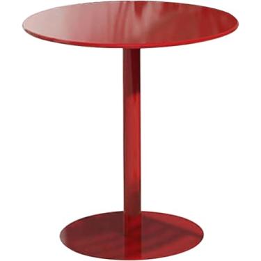 Imagem de Mesa De Bar Redonda Altura Moderna Bistrô Pub, Mesa Alta Para Sala De Estar Sala De Jantar Cozinha Balcão De Pub Metal Pátio Mesa De Jantar Mesa De Sofá, One Color, 40x62cm