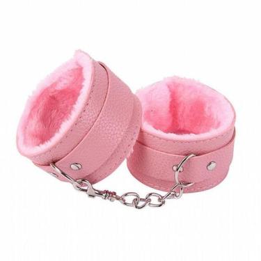 Imagem de Algemas Bracelete e Pelúcia Aveludada Rosa 5,5cm x 9cm - SE IMP