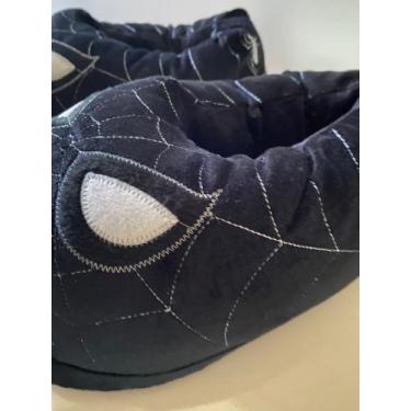 Imagem de Pantufa 3D adulto e infantil Aranha preto - RV chinelos , Preto, 37/38