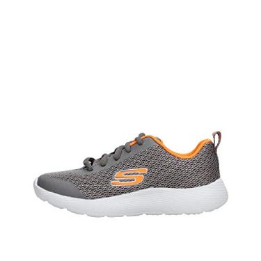 Imagem de Tênis infantil da Skechers Dyna-lite-Speedfleet, Charcoal/Orange, 3 Little Kid