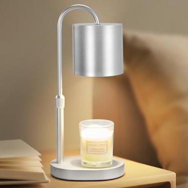 Imagem de Dreamholder Aquecedor de vela elétrico com temporizador e regulador, aquecedor de cera derretido de altura ajustável para velas de jarra, fundição de vela com base de madeira, presentes florais para