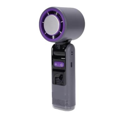 Imagem de Depisuta Ventilador Portátil Com Refrigerador de Gelo, 100 Velocidades Portátil Ajustável Portátil Turbo Fan Com Resfriamento de Gelo e Luz LED, LED Recarregável Digital Digital Fas (Cinza)