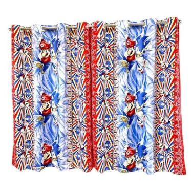 Imagem de Cortina Infantil 2,00 X 1,60 Quarto Brinquedoteca Menino - Ametista De