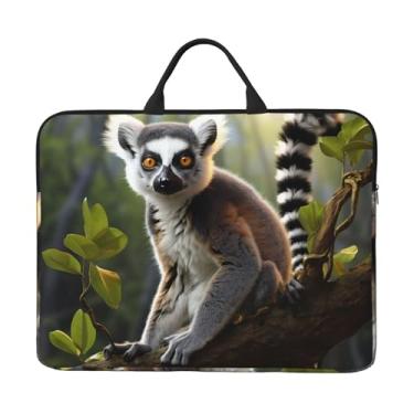 Imagem de Capa para laptop Ringtailed Lemur de 14 polegadas, bolsa de transporte para computador, à prova de choque, capa protetora para notebook, bolsa portátil para laptop, bolsa à prova d'água para homens e