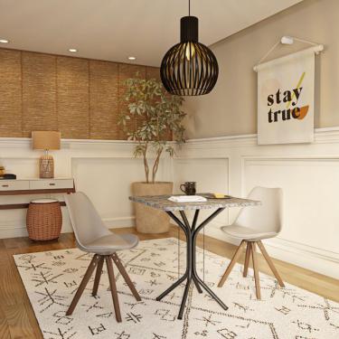 Imagem de Mesa de Jantar Quadrada Tamara Preta 70 cm