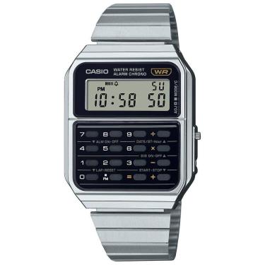 Imagem de Relógio CASIO VINTAGE prata calculadora CA-500WE-1ADF