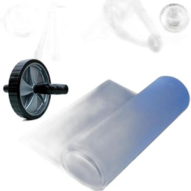 Imagem de Kit Funcional Colchonete Azul + Roda + Corda De Cross Fit