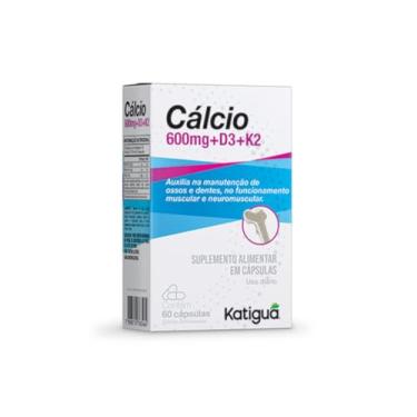 Imagem de Katiguá Cálcio, 600 mg + Vitamina D3 + Vitamina K2, 60 Cápsulas Rígidas, 30 Doses