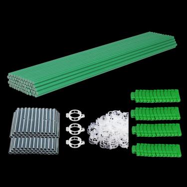 Imagem de Argolas de jardim para canteiros elevados e 30 peças de clipes de tomate, argolas de estufa para rede, diâmetro livre de ferrugem 0,6 cm, suporte de plantas de fibra de vidro, estacas de jardim podem