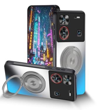 Imagem de Capa compatível com ZTE nubia Z60 Ultra com suporte ajustável azul, para ZTE nubia Z60 Ultra capas de telefone silicone fosco acessórios Funda para meninas proteção contra quedas capa fina original