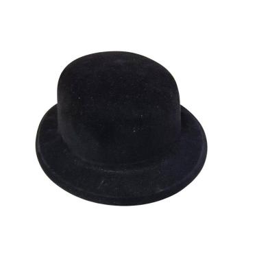 Imagem de Kit 2 Chapéus Preto Fantasia Chaplin Plástico E Veludo