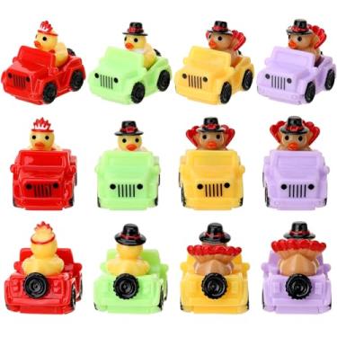 Imagem de GGSTDDUP 12 peças de patos de ação de graças para jipes, mini jipes de resina, patos para pato, lembrancinhas de festa de Ação de Graças compatíveis com JEEP para pato, colecionáveis tradicionais