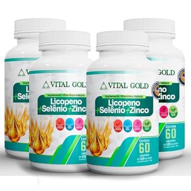 Imagem de LICOPENO + SELÊNIO + ZINCO - 500mg (60 Cápsulas) VITAL GOLD (4)
