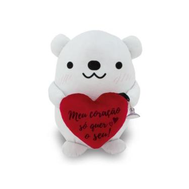 Imagem de Urso de Pelúcia Chaveiro 20cm Anti-alérgico - Toybrink, Polar