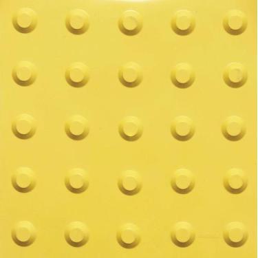 Imagem de Piso Tátil Acessibilidade Alerta 25x25cm em PVC - BR Decor, amarelo