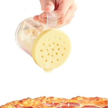 Imagem de Coqueteleira de queijo parmesão de 290 ml com tampa de orifício de 4 mm de diâmetro, agitador de temperos de policarbonato para temperos grosseiros, draga, dispensador de açúcar, saleiro grande e
