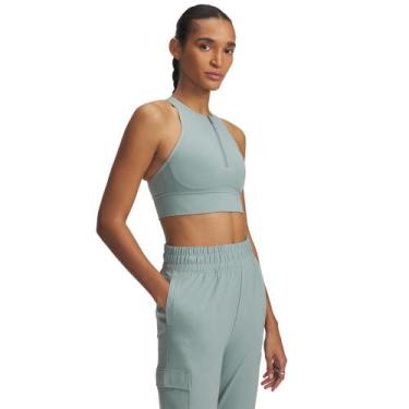 Imagem de Top de Treino Under Armour Meridian Zip Tank Feminino, Verde, GG