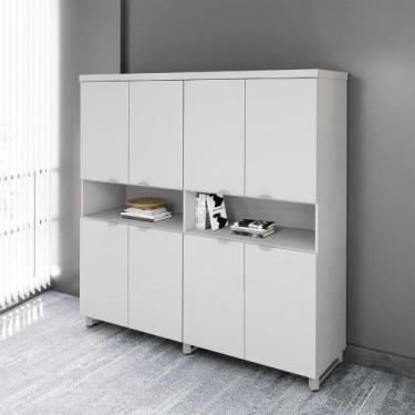 Imagem de Armário Estante de Escritório 8 Portas de Abrir 2 Nichos F5 - F5 Offic