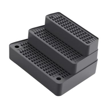 Imagem de Dualoai Rampa Automática para Areia de Gato, Tapete de 3 Degraus, Base Fácil de Limpar, Lavável, Plataforma Removível para Areia de Gato, Cinza Escuro